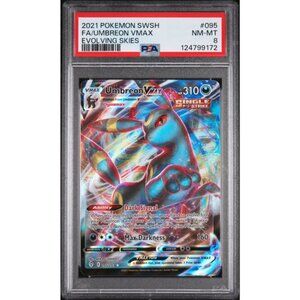 Umbreon VMAX - Evolving Skies - Full Art Ultra Rare - PSA NM-MT 8